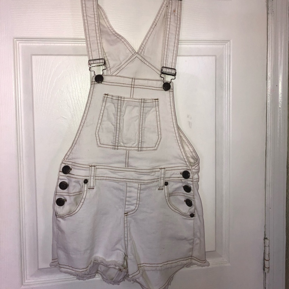 Short White Overalls
